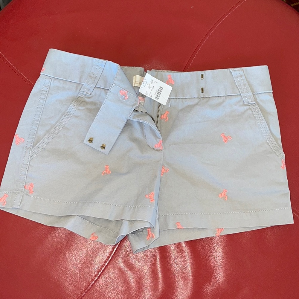 J. Crew factory Lobster print Chino shorts size 6